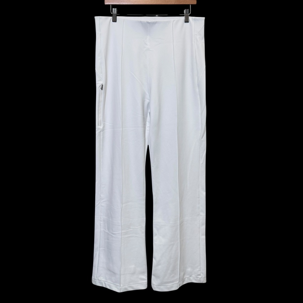 Athleta Womens Glacier High Rise Flare Pant 16 Tall White Pintuck Gorpcore Snow